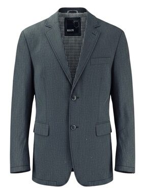 BEXLEYS Mens Single-breasted Blazer Size 50(40US) Long Sleeve Gray Stripe Casual